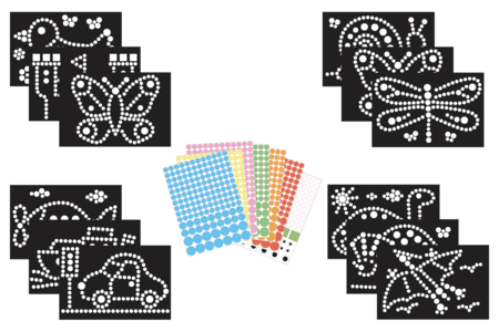 super pack de cartes à gommettes - Card Making Kits – 10doigts.fr