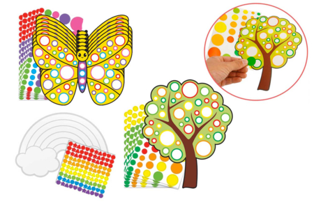 SUPER PROMO : 3 kits gommettes (Árboles + Mariposas + Arcoíris) - Kits creativos gomets – 10doigts.fr