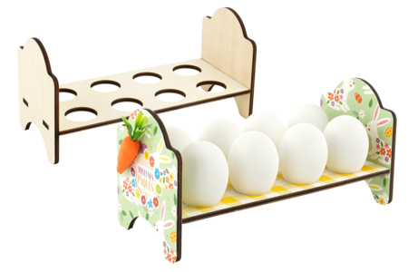 Soporte de madera 8 huevos - Soportes de Pascua para decorar – 10doigts.fr