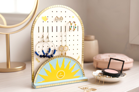 Wooden Earring Display Stand - 2 - Jewelry Boxes and Holders - 10doigts.com - Jewelry boxes and displays: the perfect case for your creations – 10doigts.fr