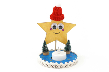 Soporte de vela estrella navidad - Candelabros y portavelas – 10doigts.fr