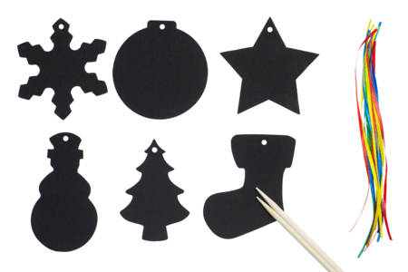 Scratch Card Christmas Ornaments - 60 Pieces - 1 - Scratch and Punch Cards - 10doigts.com - Scratch and Punch Cards – 10doigts.fr