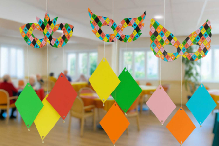 Harlequin Hangings - 1 - Carnival, Mardi Gras Crafts - 10doigts.com - Carnival, Mardi Gras Crafts – 10doigts.fr