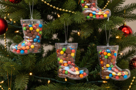 suspensiones botas de navidad a decorar - Formas a garnir - Plastique – 10doigts.fr