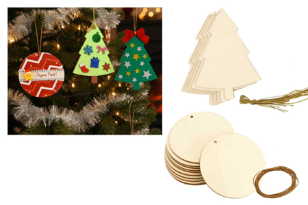 Wooden Ornaments to Decorate - Choose Your Shapes - 1 - Christmas Wooden Objects - 10doigts.com - Christmas Wooden Objects – 10doigts.fr