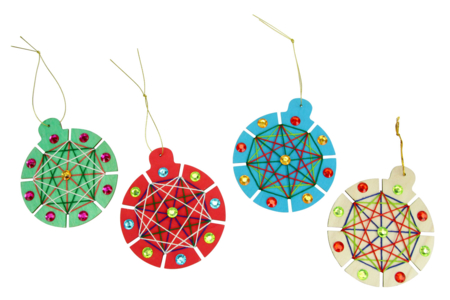 Weaving Christmas Balls Kit - 6 Pieces - 4 - Christmas Creative Kits for Children - 10doigts.com - Christmas Creative Kits for Children – 10doigts.fr