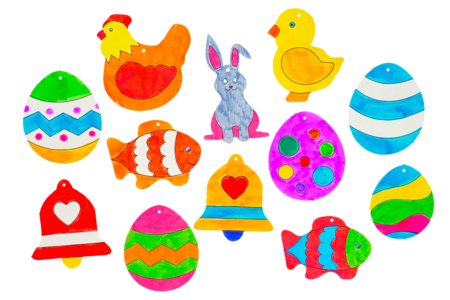 Easter Decorations to Color - 52 Pieces - 1 - Easter Craft Kits - 10doigts.com - Easter Craft Kits – 10doigts.fr