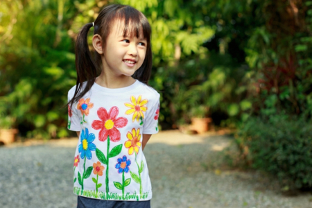 Camiseta de algodón blanca para decorar - Algodón, lino - Textiles – 10doigts.fr