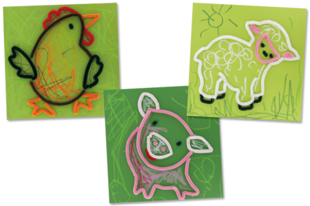 Caterpillar Canvas - 0 - Craft Activities for Boards - 10doigts.com - Manual Activities - Create and Decorate Large Format Boards – 10doigts.fr