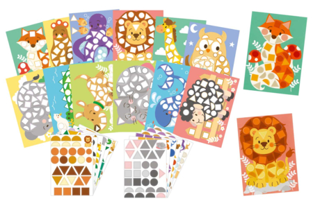 Tableau gommette enfant animaux facile - Creative Sticker Kits – 10doigts.fr