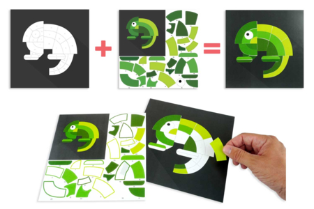 Sticker Boards "Geometric Animals" - 8 Boards - 2 - Creative Sticker Kits - 10doigts.com - Creative Sticker Kits – 10doigts.fr