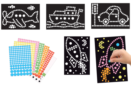 tableau gommettes transport - Card Making Kits – 10doigts.fr