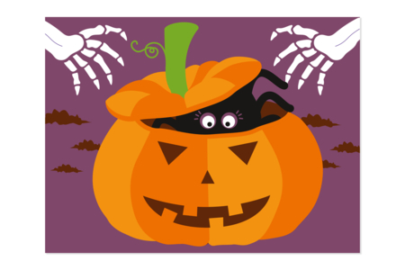 cuadro pintura al número calabaza - Soportes de Halloween para decorar – 10doigts.fr