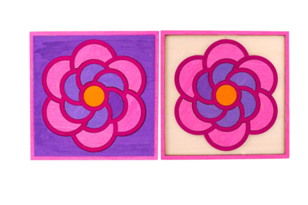 Wooden Flower Puzzle Boards - 4 Pieces - 8 - Puzzles - 10doigts.com - Puzzles – 10doigts.fr