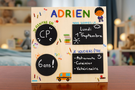 Cuadro Vuelta al Cole Niños - Actividades manuales bricolajes – 10doigts.fr