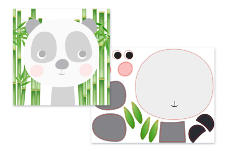 Cuadros animales de la jungla - panda - Kits educativos: el placer de aprender a través de la manipulación. – 10doigts.fr