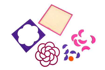 Wooden Flower Puzzle Boards - 4 Pieces - 6 - Puzzles - 10doigts.com - Puzzles – 10doigts.fr