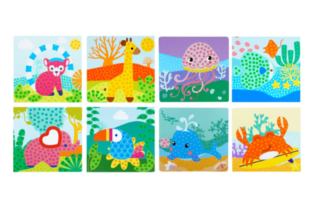 tableaux gommettes 8 modèles - Kits creativos gomets – 10doigts.fr