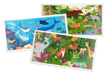 Sturdy Card Puzzle Board - 18 Pieces - 1 - Puzzles - 10doigts.com - Puzzles – 10doigts.fr
