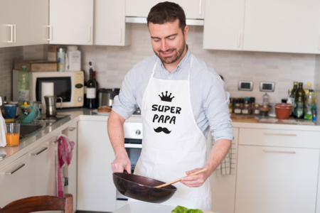 Cotton Apron with Pocket - 4 - Cotton, Linen - Textiles - 10doigts.com - Cotton, Linen - Textiles – 10doigts.fr