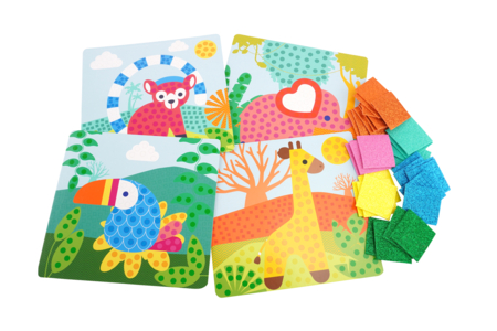 gomets de los animales de la jungla - Kits creativos gomets – 10doigts.fr