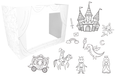 teatro para colorear - Formas y dibujos para colorear – 10doigts.fr