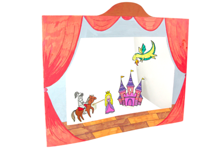 teatro en papel - Formas y dibujos para colorear – 10doigts.fr