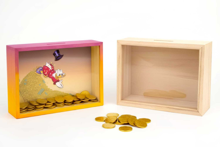 Wooden and Plexiglass Piggy Bank - 1 - Wooden Office Items - 10doigts.com - Wooden Office Items – 10doigts.fr