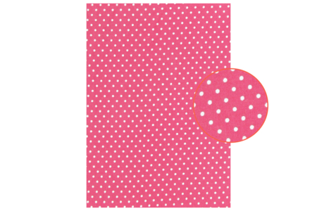 Fuchsia Polka Dot Adhesive Fabric - 1 - Adhesive Fabrics - 10doigts.com - Adhesive Fabrics – 10doigts.fr