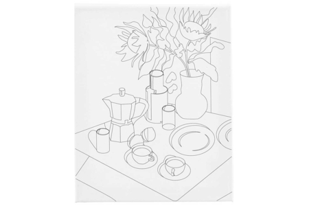 Lienzo El desayuno - Pintura por números – 10doigts.fr