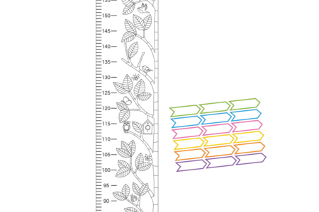 Toise para colorear en cartón fuerte - 1 metro - Libros para colorear y dibujos – 10doigts.fr