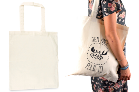 tote bag de algodón natural - Algodón, lino - Textiles – 10doigts.fr