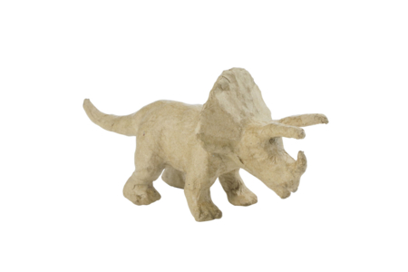 Triceratops de papel maché  - Animales de cartón – 10doigts.fr
