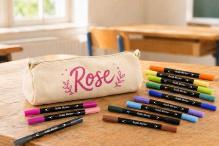 trousse école - Algodón, lino - Textiles – 10doigts.fr