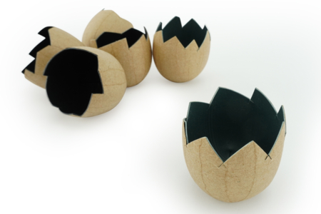 Paper Mâché Egg Shells - 6 pcs - 8 - Easter Decor Supports - 10doigts.com - Easter Decor Supports – 10doigts.fr