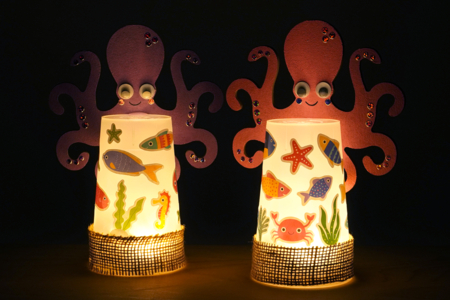 luz nocturna peces niños - Actividades manuales océano: sumérgete en un universo creativo y sensorial – 10doigts.fr