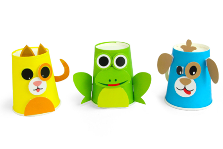 Animal Cup Kit to Make - 4 - Ready-to-use Kits - 10doigts.com - Ready-to-use Kits – 10doigts.fr