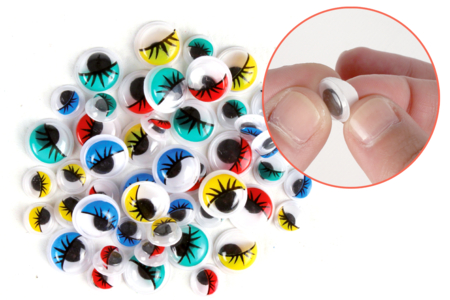 Colored Wiggly Eyes with Eyelashes - 5 - Googly Eyes - 10doigts.com - Googly Eyes – 10doigts.fr