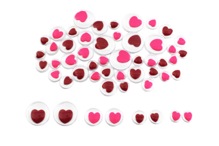 ojos móviles adhesivos corazones - Ojos móviles – 10doigts.fr