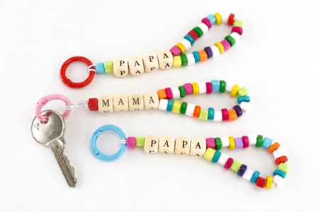 llavero fiesta de padres e hijos regalo - Actividades manuales para fabricar tus llaveros – 10doigts.fr