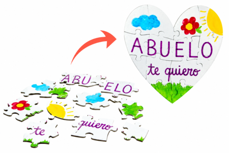 puzzle corazón mamá - Puzzles para colorear – 10doigts.fr
