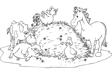 Dibujos para imprimir : Animales-granja1 – 10 Doigts