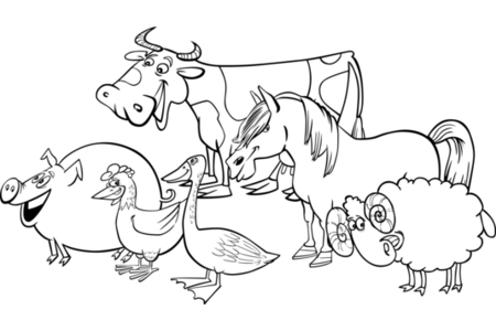 Dibujos para imprimir : Animales-granja2 – 10 Doigts