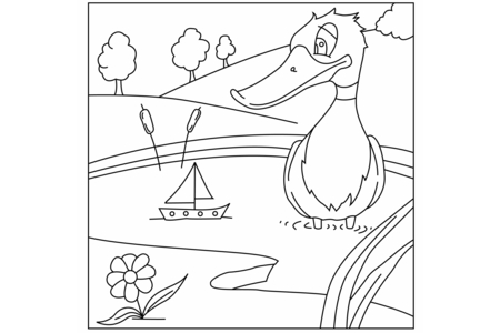 Dibujos para imprimir : Canard27 – 10 Doigts