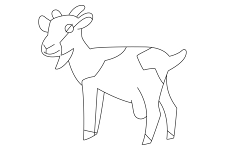 Dibujos para imprimir : Cabra 01 – 10 Doigts
