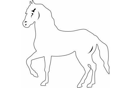 Dibujos para imprimir : Caballo 01 – 10 Doigts