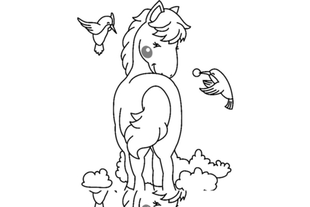 Dibujos para imprimir : Caballo 03 – 10 Doigts