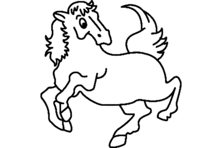 Printable coloring pages: Horse 05 – 10 Doigts