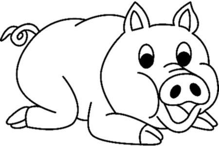 Dibujos para imprimir : Cerdo 01 – 10 Doigts