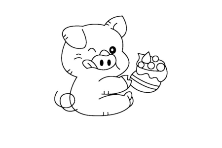 Dibujos para imprimir : Cerdo 03 – 10 Doigts